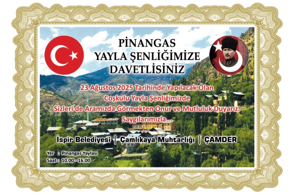 Yayla şenliğimize tüm Çamlıkaya sevdalılarını davet ediyoruz.